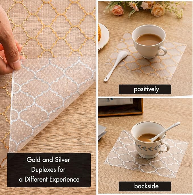 Cooyes Shelf Liner, Non Adhesive Drawer and Cabinet Liner, EVA Washable - Image 8