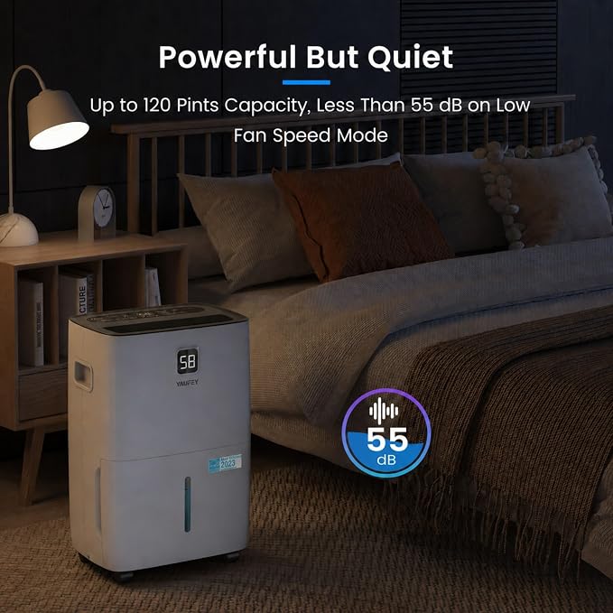 Yaufey 6000 Sq. Ft. Energy Star Certified Dehumidifier, Max 120 Pints - Image 4
