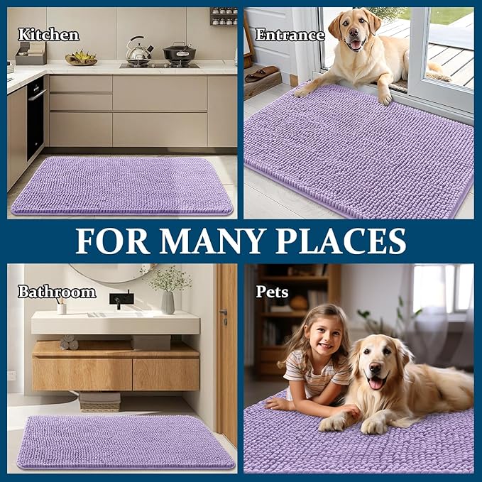 OLANLY Dog Door Mat for Muddy Paws 59x24, Absorbs Moisture and Dirt, Absorbent - Image 8