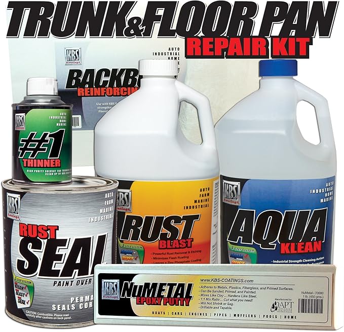 KBS Coatings 5900901 Cat Yellow/White Trunk and Floorpan Repair Kit by KBS+Coatings