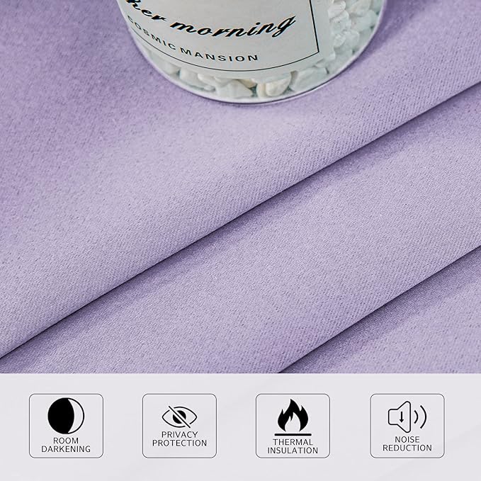 MYSKY HOME Light Purple Door Curtains - Image 4
