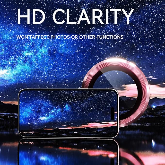 2 Pack Camera Lens Protector for iPhone 16 Pro/iPhone 16 Pro Max, 9H Tempered - Image 2
