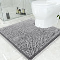 Smiry Luxury Chenille Toilet Rugs U-Shaped 24x24, Soft Absorbent Non-Slip by Smiry