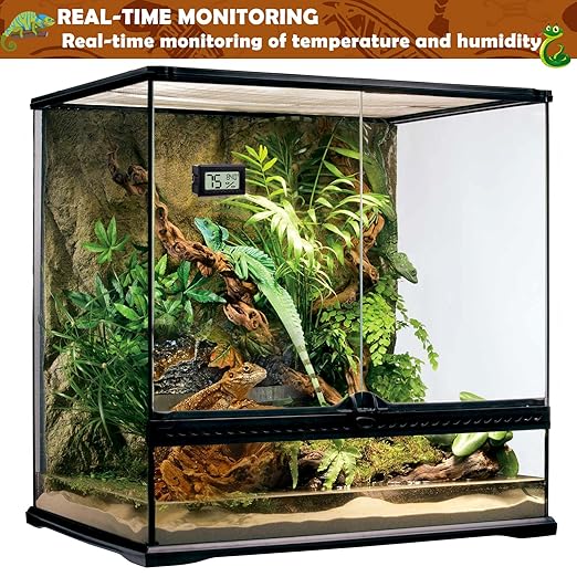 Reptile Thermometer and Humidity Gauge, Chameleon Cage, Tree Frog Terrarium - Image 4