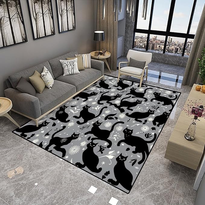 Pile Carpet, Printed Patterns, Foldable Area Rugs, Fade Resistant, Flame - Image 4