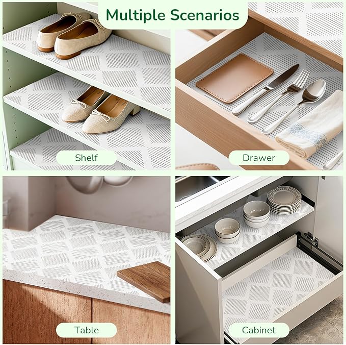 Shelf and Drawer Liner for Kitchen Cabinets 18In x 30FT Non-Adhesive Shelf - Image 3
