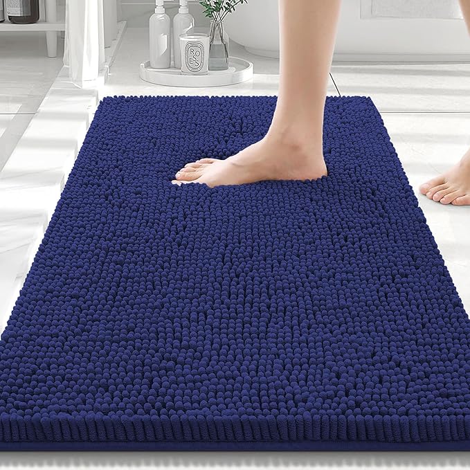 Smiry Luxury Chenille Bathroom Rugs 30x20, Extra Soft and Absorbent Shaggy Bath by Smiry