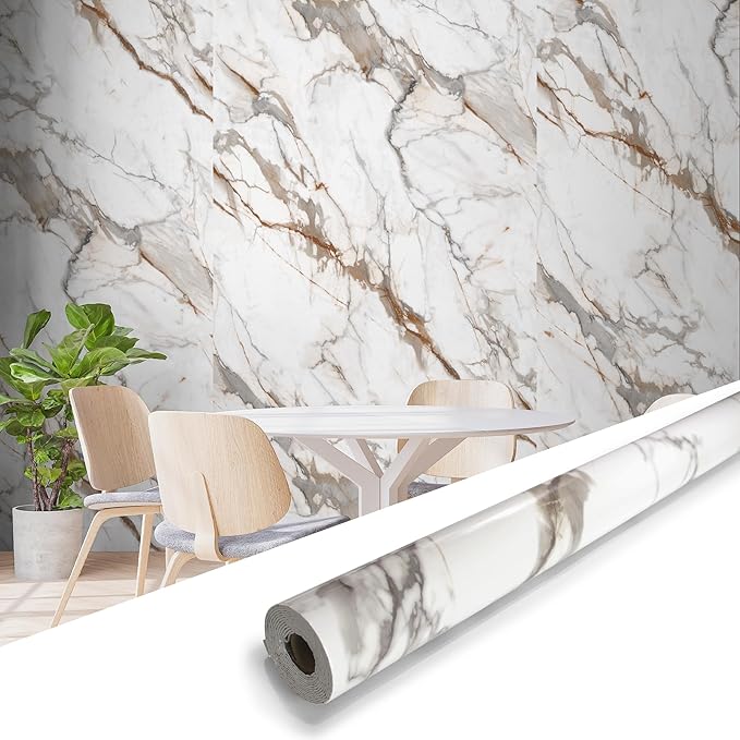 Marble Peel and Stick Waterproof Wall Paneling, Covers 38.75 Sq. Ft. by premiumqualitypeelandsticktile