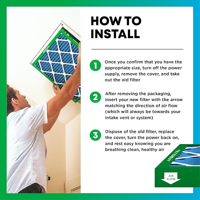 Filterbuy 16x36x1 Air Filter MERV 13 Optimal Smoke & Allergy Defense, - Image 5