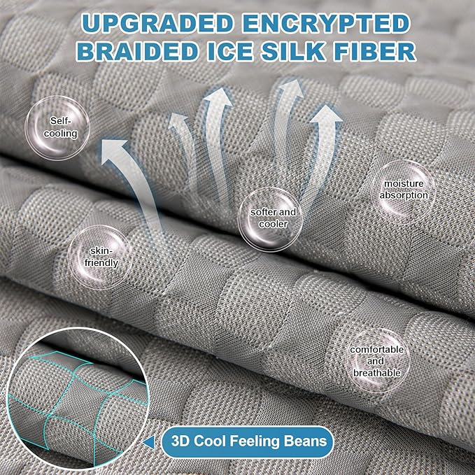 OTOB Cooling Dog Couch Cover Ice Silk Fiber, Washable & Non Slip Sofa - Image 3