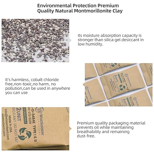 Kraft Clay Desiccants Packs for Safe, 66 Gram 20 Pack Dehumidifier for Gun Safe - Image 4