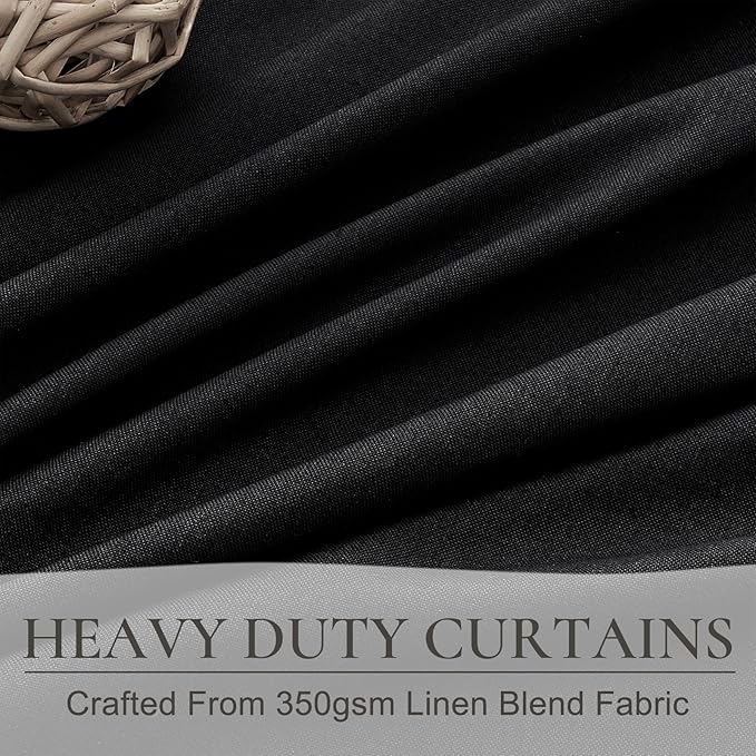 Unique Pinch Pleated Black Blackout Curtains 86 Inches Long - Image 5