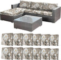 12Pcs Stretch Patio Cushion Cover, Vintage Floral Printed Couch & Sofa by CALBODE