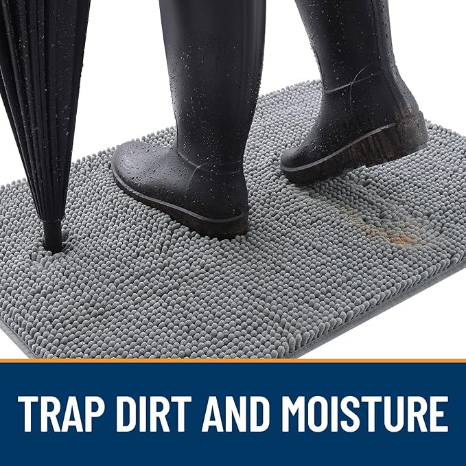 OLANLY Dog Door Mat for Muddy Paws 36x24, Absorbs Moisture and Dirt, Absorbent - Image 2