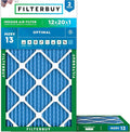 Filterbuy 12x20x1 Air Filter MERV 13 Optimal Smoke & Allergy Defense, by Filterbuy