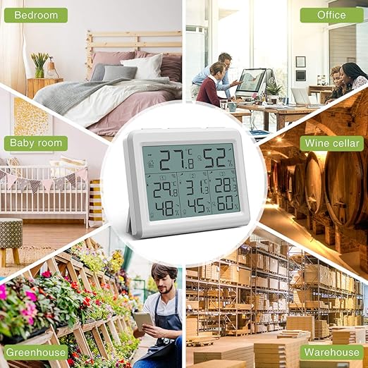 KeeKit Indoor Outdoor Thermometer, Digital Hygrometer Meter Gauge - Image 7