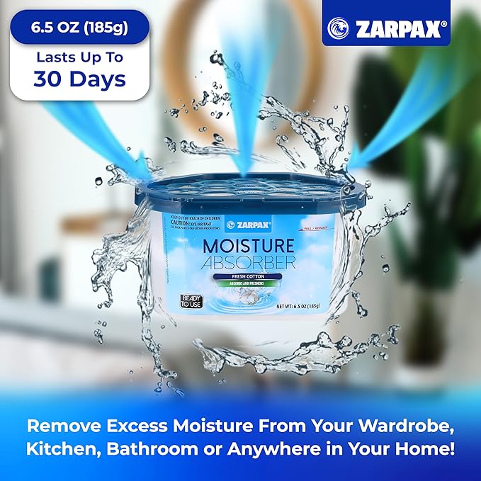 Moisture Absorber Fresh Cotton 6.5 oz/185g | Removes Moisture, Damp & Humidity - Image 2
