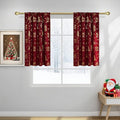 NICETOWN 2 Panels Christmas Red Rod Pocket 42 x 36 Inch Valance Curtains by NICETOWN