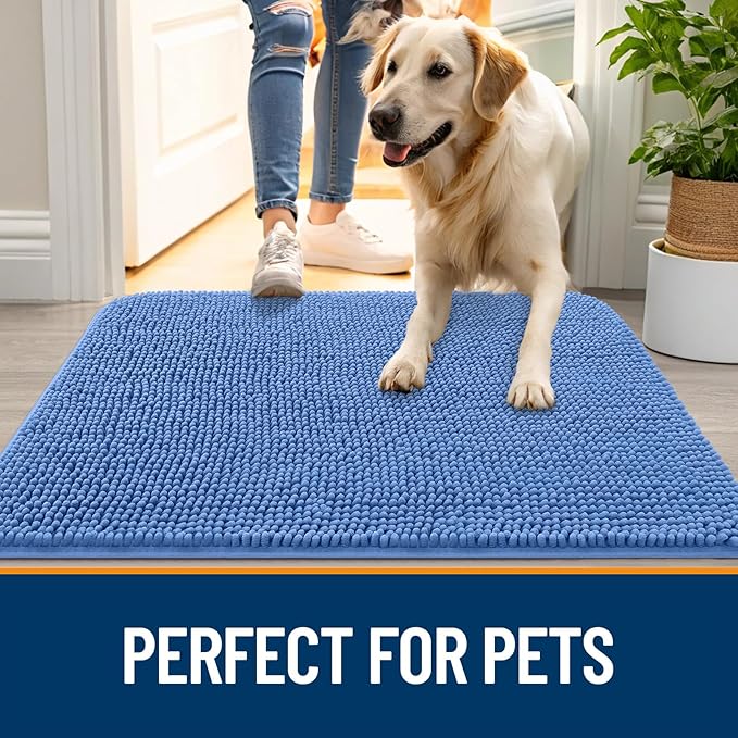 OLANLY Dog Door Mat for Muddy Paws 44x32, Absorbs Moisture and Dirt, Absorbent - Image 6