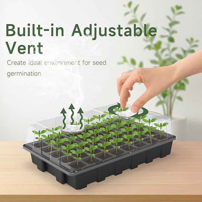 Gardzen 5-Set Seed Starter Tray Kits, Durable Plant Germination Trays - Image 5
