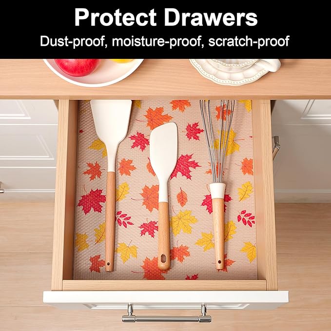 Cooyes Shelf Paper for Kitchen Cabinets Non Adhesive, Waterproof & Oil-Proof - Image 4