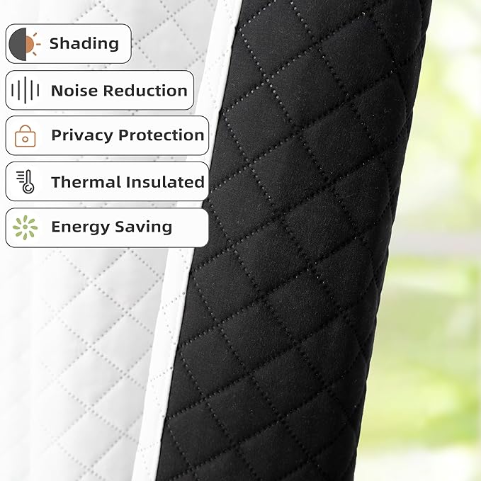 DriftAway Soundproof Thermal Insulated Quilted Curtain Liners - Image 2