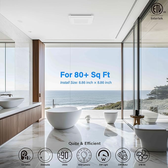 2 in 1 Bathroom Exhaust Fan - Image 7