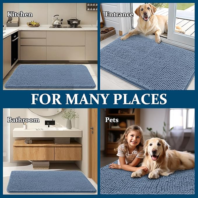 OLANLY Dog Door Mat for Muddy Paws 47x20, Absorbs Moisture and Dirt, Absorbent - Image 8