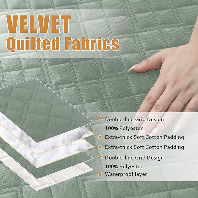 Arfntevss Waterproof Sectional Couch Covers L Shape Washable Velvet Sofa Cover - Image 3