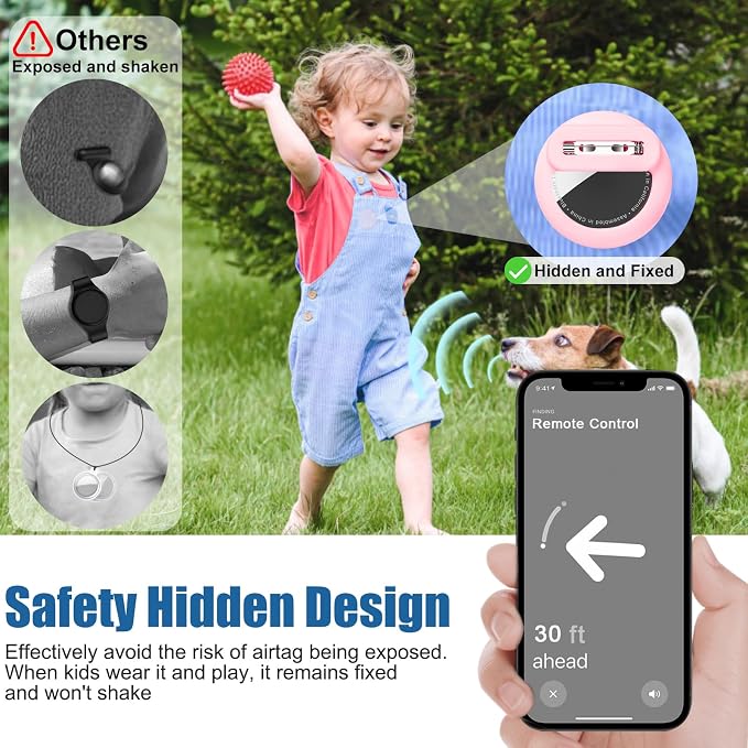 for AirTag Holder 8 Pack for Kids Hidden, Hidden Discreet Toddler Tracker - Image 2