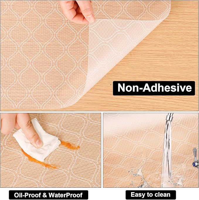 Cooyes Shelf and Drawer Liner for Kitchen Cabinets Non-Adhesive, Waterproof - Image 6