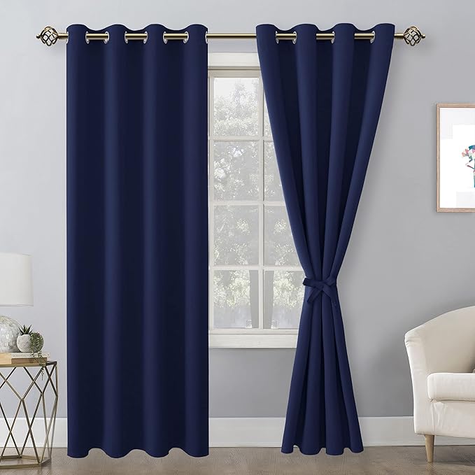 Hiasan Blackout Curtains for Bedroom, 52 x 84 Inches Long - Image 2