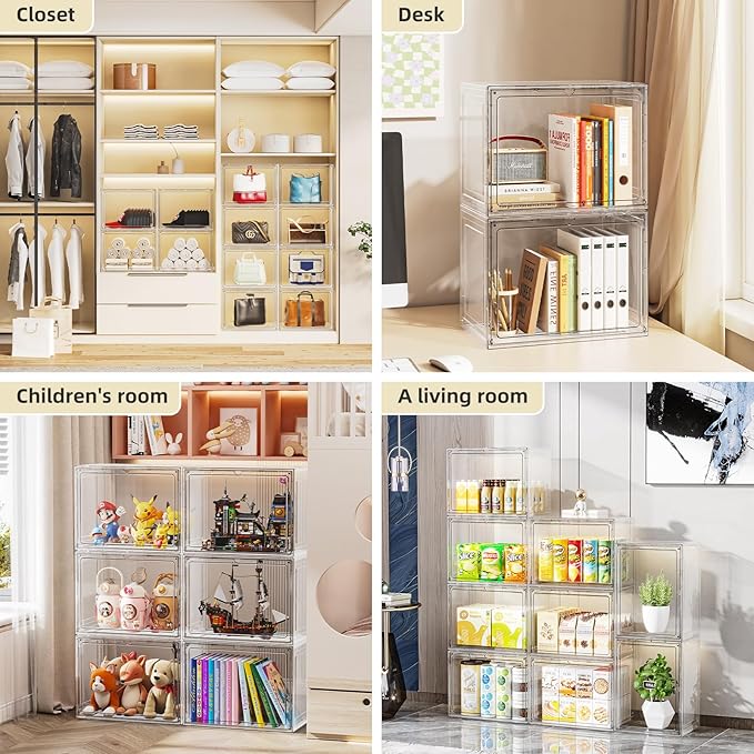 5 Pack Stackable Storage Bins - Image 3
