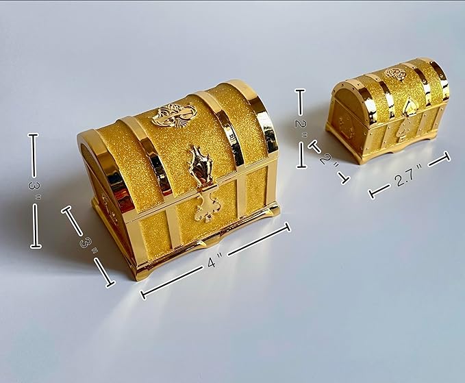 Retro Jewelry Box Arched Vintage Rectangular Metal Chest Necklace Ring Earrings - Image 3