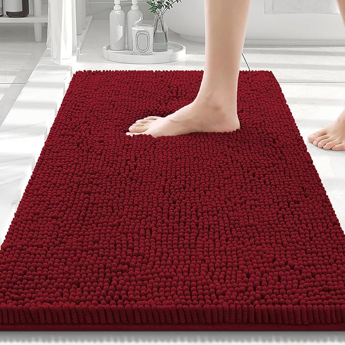 Smiry Luxury Chenille Bathroom Rugs 30x20, Extra Soft and Absorbent Shaggy Bath by Smiry