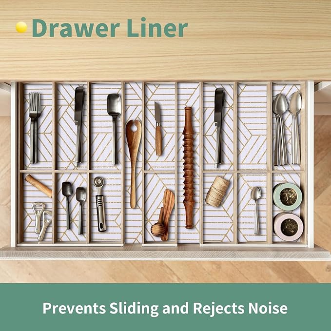 Shelf Liners for Kitchen Cabinets 23.6 in x 20 FT, Non Adhesive Cabinet Liner - Image 4
