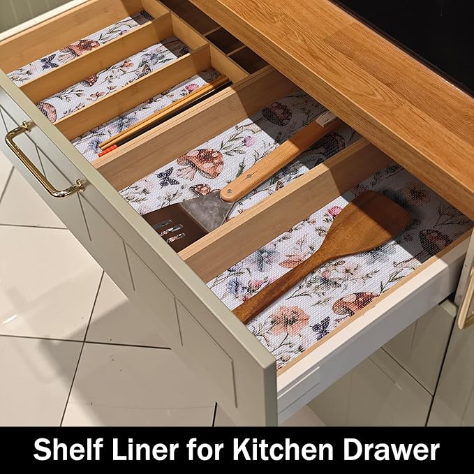 Mushroom Shelf Liners Non Adhesive and Strong Non-Slip Shelf and Drawer Liners - Image 4