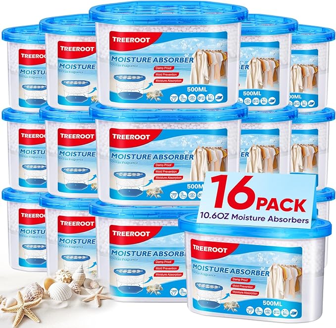 16 Pack Moisture Absorbers, 10.5 OZ Humidity Absorber Bucket, Moisture Absorbers by Unknown