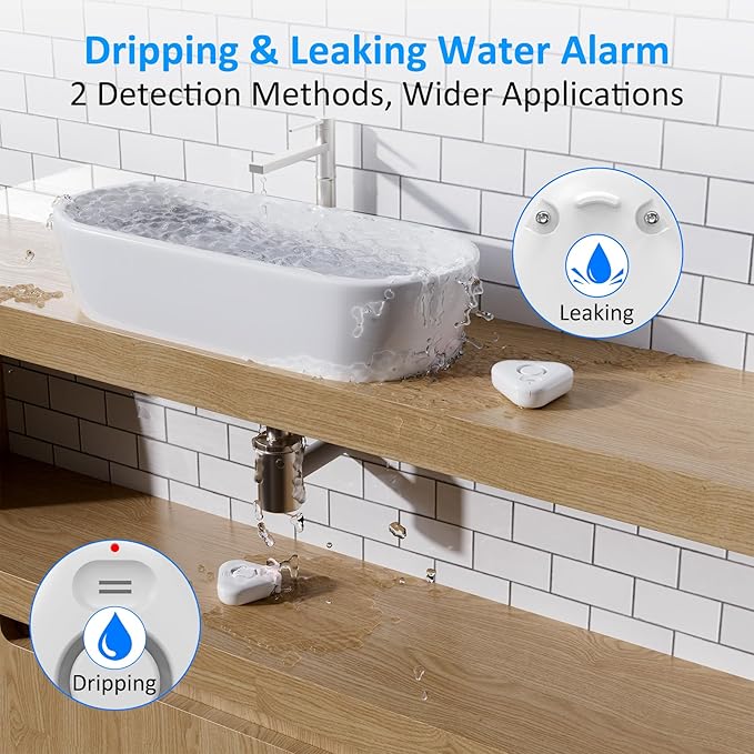 Stechro Water Leak Detector, 120dB Water Sensor Alarm, Water Leakage Detection - Image 4