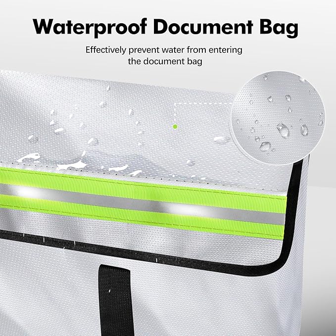 Large Fireproof Document Bags 24x12x12in, Fireproof Document Box - Image 4