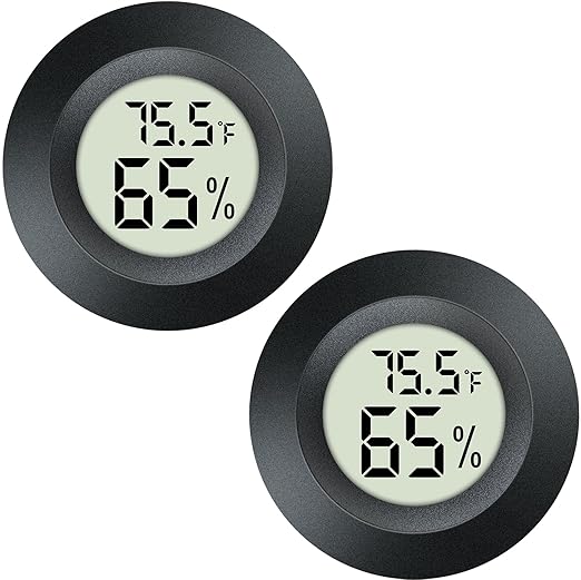 2 Pack Mini Hygrometer Thermometer Gauge Indoor/Outdoor Digital LCD Monitor by DWEPTU