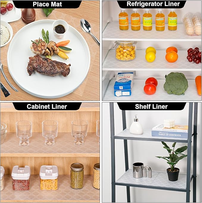 Cooyes Shelf and Drawer Liner for Kitchen Cabinets Non-Adhesive, Waterproof - Image 7