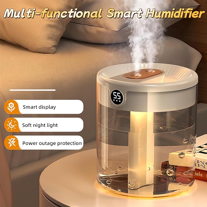 Smart 2L Cool Mist Humidifier for Bedroom, Quiet Desktop Air Moisturizer - Image 2