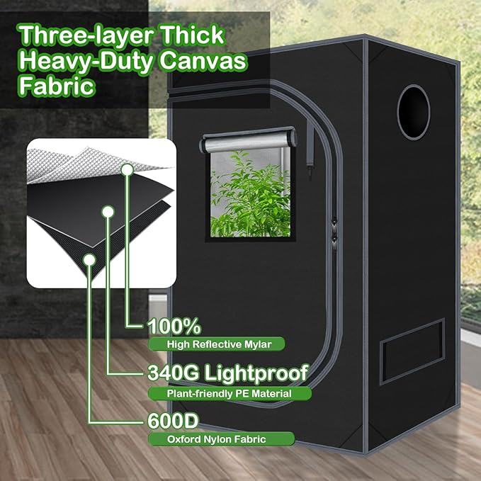 Grow Tent 24"x36"x60" Growing Tents - Image 5