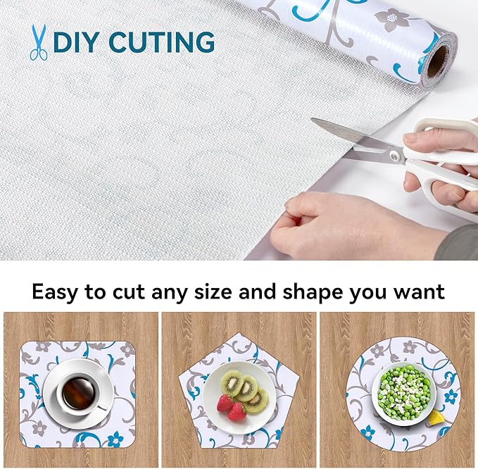 2 Rolls 18" W x 96" L Floral Drawer and Shelf Liner - Image 4