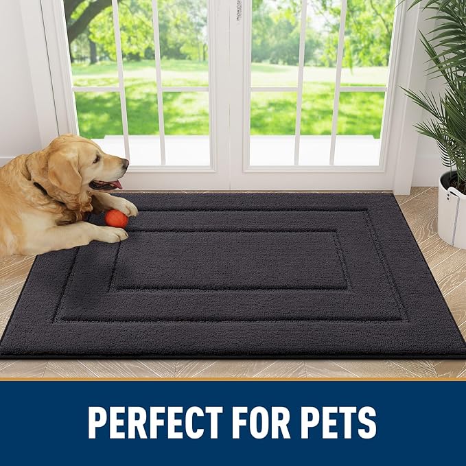 Smiry Dog Door Mat for Muddy Paws, Absorbs Moisture and Dirt, Low-Profile - Image 7
