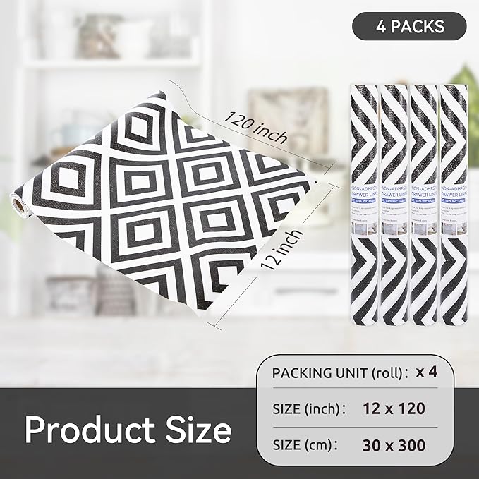 FIFTY FEET 12"x120" Non-Adhesive Shelf Liner - Image 5