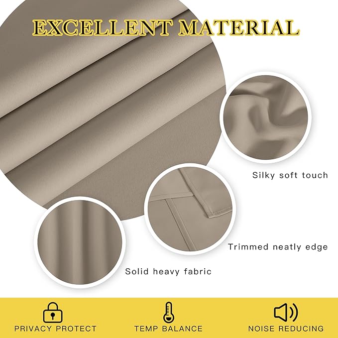 NICETOWN Blackout Curtains 84 Inch Length, Thermal Insulated Curtains - Image 2
