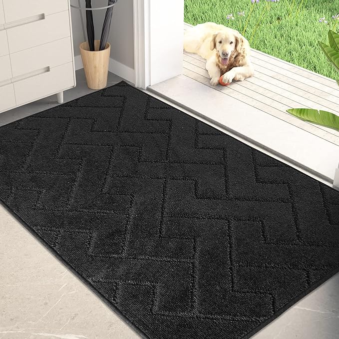PURRUGS Dirt Trapping Door Mat 34" x 59", Non-Slip Machine Washable Entry Rug by PURRUGS