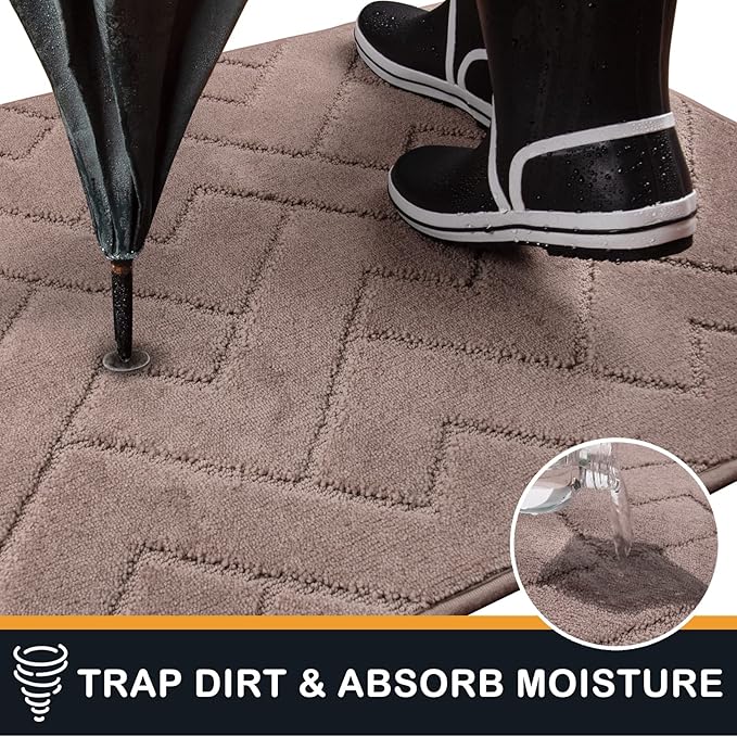 PURRUGS Dirt Trapping Door Mat 36" x 36", Non-Slip Machine Washable Entry Rug - Image 5